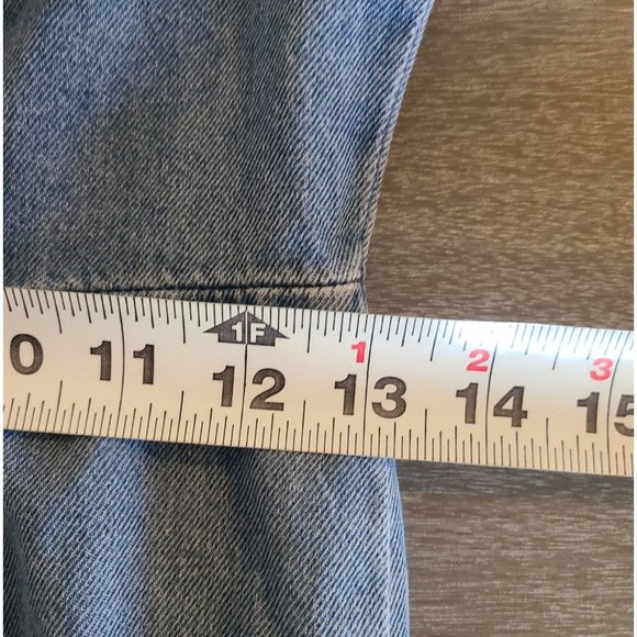 Bershka Denim Frill Dress Womens XS Long Sleeve Ruffle - Picture 9 of 10